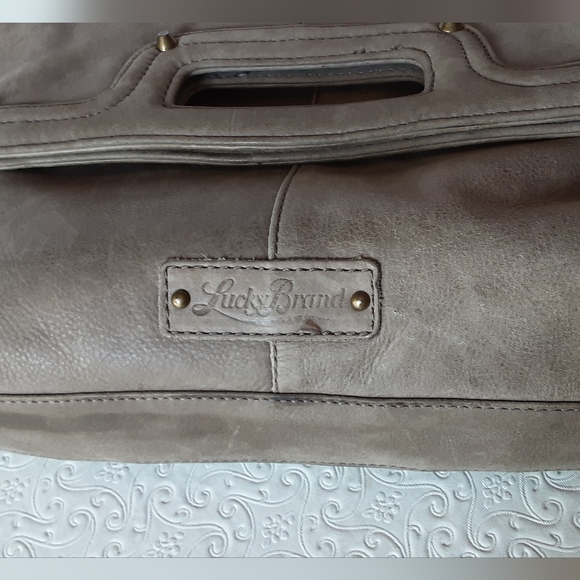 Lucky Brand Suede Foldover Bag - Picture 16 of 16